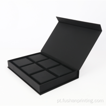 Caixa de papel de luxo preto amigável eco